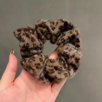 1 шт. Осенне-зимний бархатный аксессуар для волос из норки, повязка на голову для девочек, французская ретро-повязка на голову, повязка на голову с леопардовым принтом, хвостик