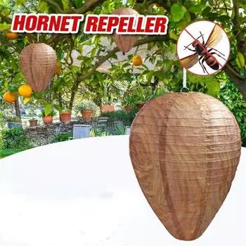 1 шт. Осиное гнездо-приманка, натуральный репеллент от осы, подвесные куртки, сдерживающие осу, шершень, искусственное осиное гнездо, пчелиное гнездо для дома, сада, патио на открытом воздухе 1pc regular colour
