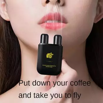 1 шт., освежающий энергетический батончик с двойным отверстием, освежающая назальная аспирация, освежающий стик с двумя отверстиями, средство против сна, переутомления и вождения, продукт для водителей Single hole mint чёрный