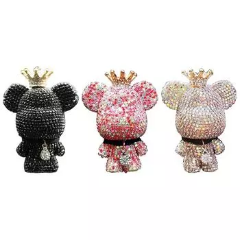 1 шт. освежитель воздуха на выходе декор улучшает внутреннюю среду простая установка кристаллическая форма медведя длительный аромат розовый