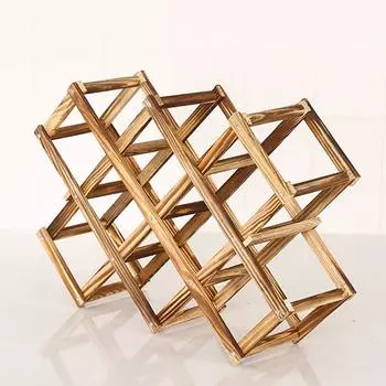 1 шт. Отдельно стоящий простой шкаф для хранения вин, складной держатель для бутылок, складная деревянная креативная полка для вина, барная стойка