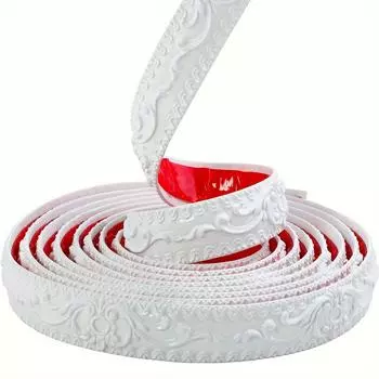 1 шт. Отделка стен под покраску | Молдинг Короны для зеркальной рамы шкафа, края стены, домашний декор | Самоклеящаяся конструкция Peel and Stick, белая 3.6*100cm/1.4*39.3inch