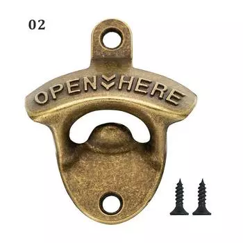 1 шт., открытые пивные инструменты, открывалка для бутылок, настенный сплав, подвесной, четыре цвета, винтажный ретро, доступный