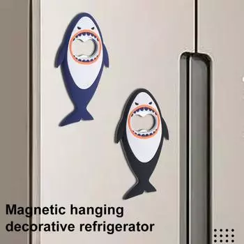 1 шт. открывалка для пивных бутылок, открывашка для бутылок, акула, милый мультяшный магнит с животными, 3D акула, открывашка для винных бутылок, destapador de cerveza