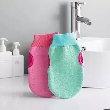 1 шт., отшелушивающее средство для душа, спа, двусторонняя перчатка для ванны, скраб для тела, рукавица для удаления омертвевшей кожи, волшебная перчатка для пилинга розовый