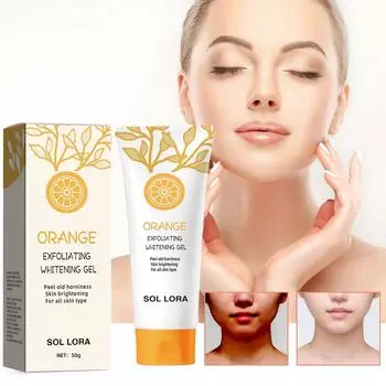 1 шт. отшелушивающий гель для тела, отбеливающий кожу, очищающий, отшелушивающий, увлажняющий, косметический гель 50g