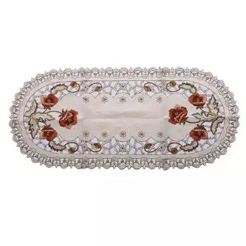 1 шт., овальная пасторальная вышитая ткань, ткань для обеденного стола, подушка для стула, чехол на стул, ткань для журнального столика