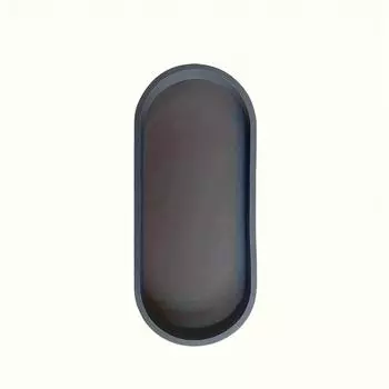 1 шт. Овальный силиконовый поднос для ванной комнаты 9,84 дюйма (приблизительно. 25см) Гибкая кухонная мыльница темно-серого