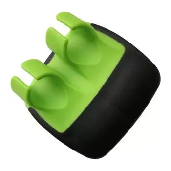 1 шт. Овощечистка с удобной ручкой из нержавеющей стали - нескользящие резиновые ручки для пальцев, ручная овощечистка для моркови, тыквы и многого другого зелёный