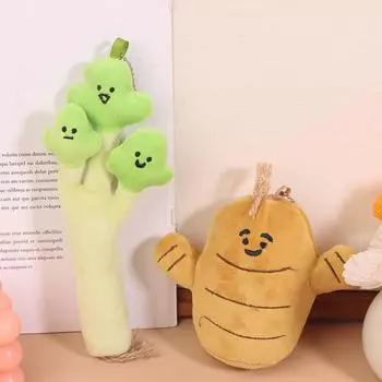 1 шт. Овощной кулон кинза имбирь держатель для ключей авокадо бананы фрукты плюшевая кукла игрушка женский брелок