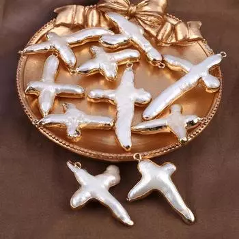 1 шт., ожерелье, подвеска из искусственного жемчуга, подвески для изготовления ювелирных изделий, сделай сам, женское ожерелье, аксессуар 20x40-30x45mm