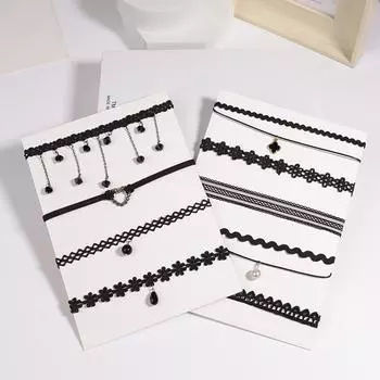 1 шт. Ожерелье Винтажная Тесьма Модный Геометрический Кулон Готический Чокер Ювелирные Изделия Ошейник Цепь