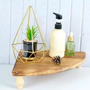 1 шт. пьедестал подставка деревенский поднос для ванной веерообразный деревянный поднимает декоративный дисплей подъемный угловой прилавок полка 28*28.7.5