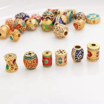 1 шт./пакет медные капли масла резные космические бусины DIY браслет ожерелье серьги ювелирные аксессуары 8mm 1pc/bag