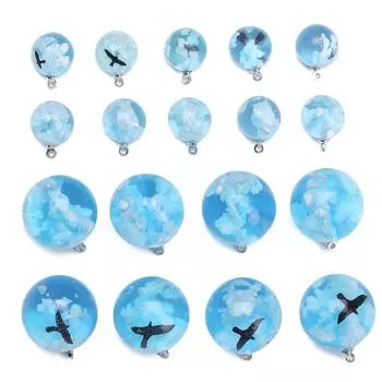 1 шт/пакет Подвеска из смолы синего цвета для самостоятельного изготовления браслета, ожерелья, серег, ювелирных изделий, аксессуаров 12mm 1pc/bag