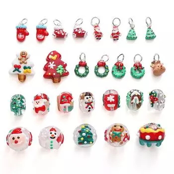 1 шт./пакет Рождественская серия сплав кулон DIY браслет ожерелье серьги ювелирные изделия аксессуары 12x14mm 1pc/bag