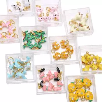 1 шт./пакет Сплав Капля Масла Милый Маленький Животный Кулон DIY Браслет Ожерелье Серьги Ювелирные Изделия Аксессуары 15x20mm 1pc/bag