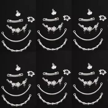 1 шт./пакет сплав новый китайский стиль полукруглый браслет DIY ювелирные аксессуары 33mm 1pc/bag