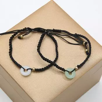 1 шт./пакет, стеклянная пряжка, тканый браслет, ювелирные аксессуары Diameter: 5-6 cm