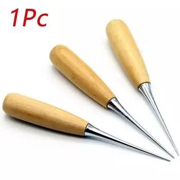 1 шт., палатка для шитья, шило, сделай сам, деревянная ручка, ручные инструменты, ручные инструменты для вышивания кожи, кожаные инструменты