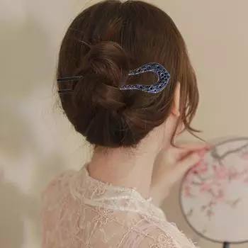 1 шт., палочки для еды, шпильки в стиле ретро, китайские украшения, простые головные уборы, U-образная заколка для волос, деревянная шпилька