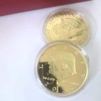 1 шт. Памятный медальон Трампа бывшего президента Соединенных Штатов Америки, коллекция памятных позолоченных монет Трампа золотой