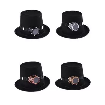 1 шт. Панк-очки, украшенные своими руками, ретро-очки, аксессуары для одежды для вечеринок, стимпанк-клепаные очки bronze