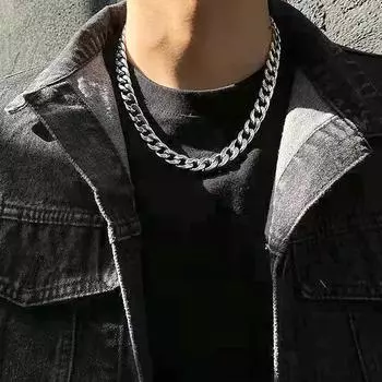 1 шт. панк-украшения титановая сталь ювелирные изделия окантовка края DIY металлическое кубинское ожерелье хип-хоп