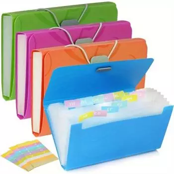 1 шт. Папка для документов с маркировкой, карман для документов с 13 карманами, папка-органайзер, папка для сортировки для квитанций-фактур, купонов, флеш-карточек A6 розовый