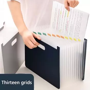 1 шт. Папка формата А4, многослойная сумка для органов, коробка для 13 больших файлов, ручка для удобства переноски