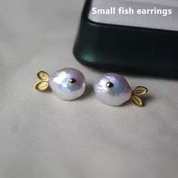 1 шт./пара Изысканное ожерелье с подвеской в виде рыбы-клоуна, краба из натурального жемчуга. Уникальные элегантные серьги, ювелирные аксессуары, подарки