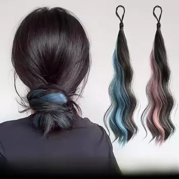1 шт. парик коса допамин цветной блик искусственный парик для девочек и женщин DIY модная укладка волос детский головной убор заколка для волос