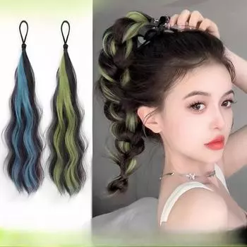 1 шт. парик коса допамин цветной блик искусственный парик для девочек и женщин DIY модная укладка волос детский головной убор заколка для волос