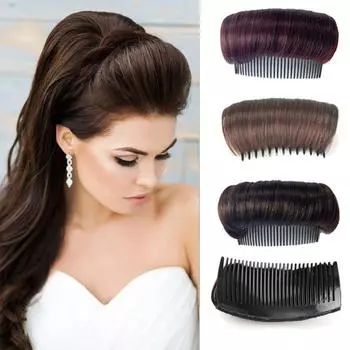 1 шт. парики модные женские аксессуары пушистые невидимые заколки креативные подушечки для волос объемная основа подушка для головы