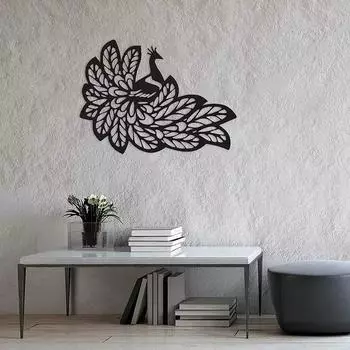 1 шт. павлин металлическое настенное искусство, металлический силуэт декоративная живопись, павлин настенный декор железное искусство домашний декор настенная наклейка художественная работа чёрный