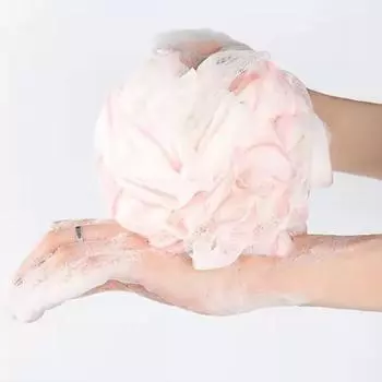 1 шт. пенящаяся губка пузырьковый мочалка для тела мягкий душ цветок сетчатый шарик очиститель кожи чистящие средства шарик для ванны аксессуары для ванной комнаты красный