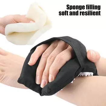 1 шт. перчатка для акупунктурного массажа с эластичным ремешком для руки, наполненная губкой, для спины и плеч B