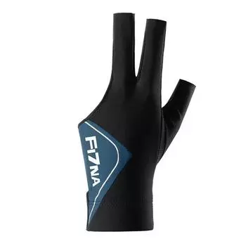 1 шт. Перчатка для бильярда с эластичной застежкой-лентой, регулируемый дизайн, нескользящая, для левой руки, 3 пальца, для бильярда синий