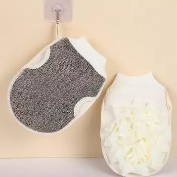 1 шт. перчатки для душа отшелушивающие мыть кожу спа перчатки для ванны натуральные бамбуковые волокна отшелушивающие мочалки для ванны