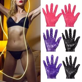 1 шт., перчатки для мастурбации, мягкие, идеально облегающие, подарок на Хэллоуин, секс-перчатки из ПВХ, эротические товары для мастурбации на палец, товары для взрослых A