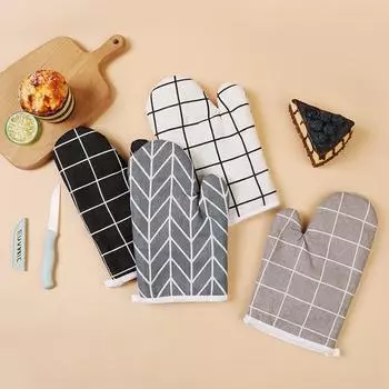 1 шт. Перчатки для выпечки в духовке, прихватки, перчатки для микроволновой печи, термостойкие льняные перчатки, кухонные принадлежности для выпечки, формы для выпечки серый