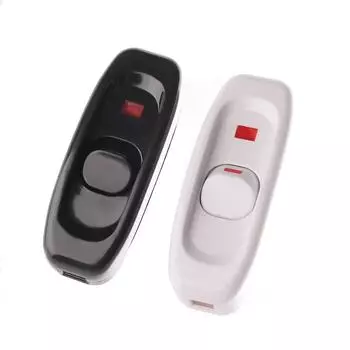 1 шт. переключатель прикроватной лампы переменного тока 110-250 В 10 А встроенный ВКЛ/ВЫКЛ настольная лампа шнур кабельный переключатель со светодиодным индикатором белый