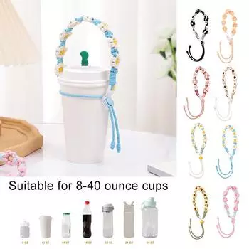 1 шт., переноска для напитков из макраме с ромашками, 1 шт., упаковочный ремень, ремни для переноски, регулируемые вручную