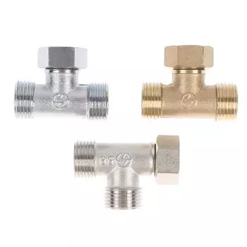 1 шт. перепускной клапан для унитаза, медный G1/2-дюймовый Т-образный клапан, опрыскиватель для биде, фитинг для душа