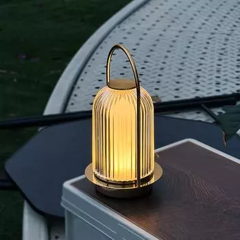 1 шт. перезаряжаемая беспроводная светодиодная настольная лампа - сенсорное управление, 3-цветная подсветка, регулируемая яркость для спальни, столовой и домашнего декора