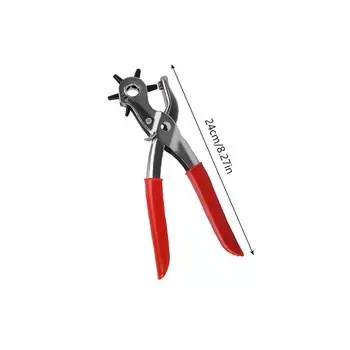 1 шт., перфорационные плоскогубцы, многофункциональный трудосберегающий перфоратор для ремня, домашний ремень, ремень для брюк, ремень для часов, перфорационный станок с ушком 15.5cm красный