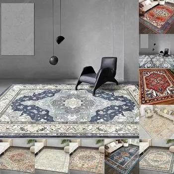 1 шт. персидский ковер для спальни, моющиеся ковры в стиле бохо, ковер для гостиной, нескользящий коврик для дивана, журнального столика, кухонный коврик 50x80cm