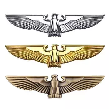 1 шт. персонализированные 3D наклейки для автомобиля металлические наклейки с изображением орла наклейки для украшения автомобиля универсальные наклейки для большинства автомобилей боковая отметка кузова серебряный