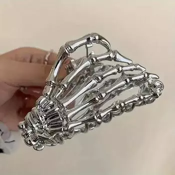 1 шт. Персонализированный зажим для волос в виде когтя черепа, Металлическая заколка для волос высокого класса, Зажим-акула для пучка на затылке, Модный зажим