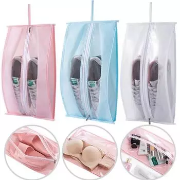 1 шт. PEVA пылезащитная сумка для хранения обуви прозрачный водонепроницаемый органайзер для обуви сумка на молнии дорожная сумка-держатель для обуви держатель для шкафа S-20X40cm белый